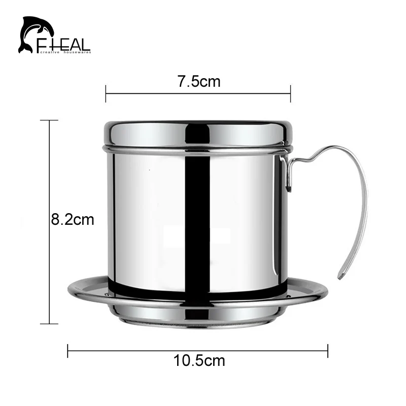 FHEAL Вьетнам Кофе кувшин Нержавеющая сталь металла кружка вьетнамский Капельного