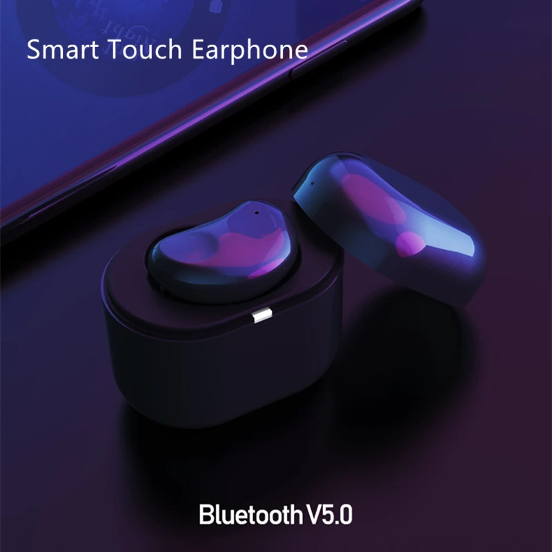 Новое поступление, наушники remax Bluetooth 5,0, одиночные беспроводные наушники, Смарт сенсорная гарнитура с зарядным устройством для iPhone Xiaomi