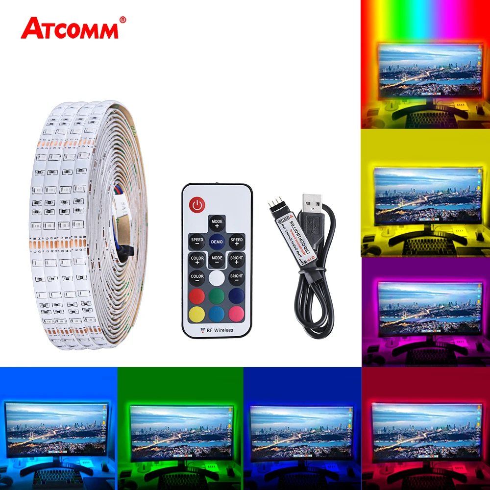 Светодиодная лента 2835SMD с USB LED лампа для подсветки телевизора холодный и теплый