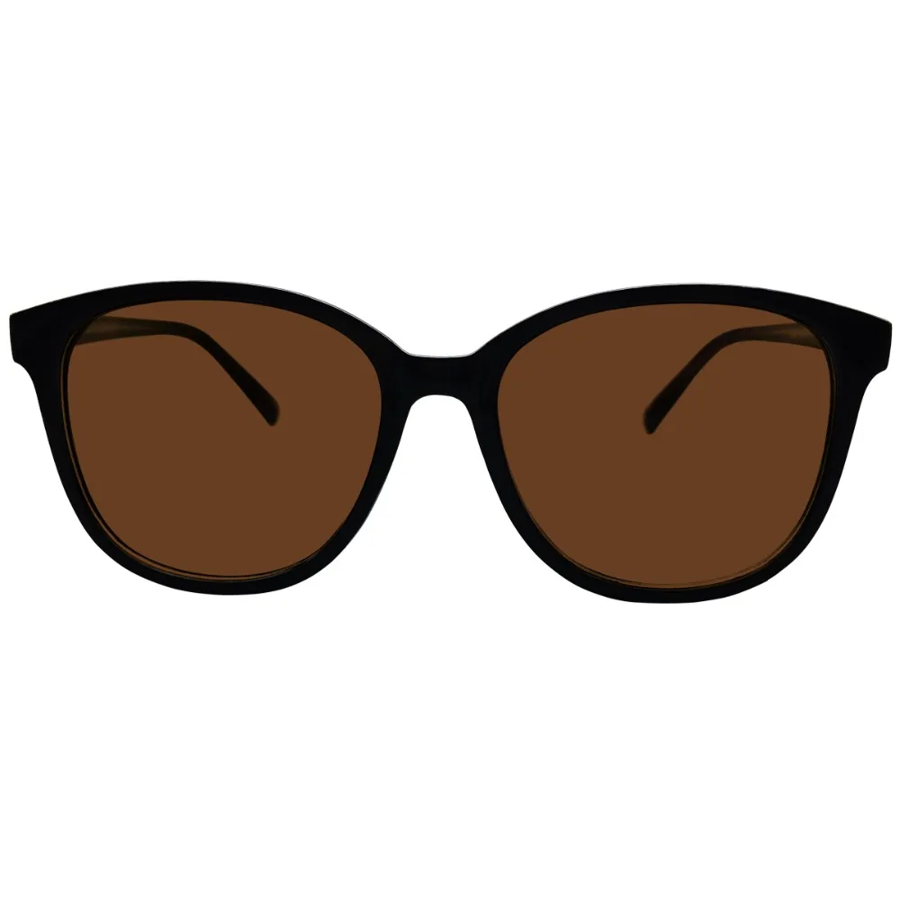

Tinted Brown Polarized Oversize Distance Glasses Mens Womens Myopia -0.25 to -6 Shortsighted Prescription Black Frames Eyewear