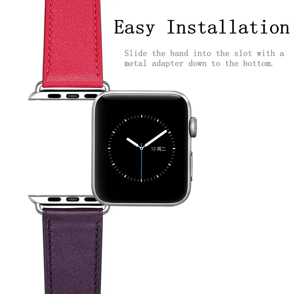 Кожаный браслет, ремешки для Apple watch band 4, 5, 44 мм, 40 мм, один браслет, посвященный концертному туру для iwatch series 3, 2, 1, 42 мм, 38 мм, аксессуары