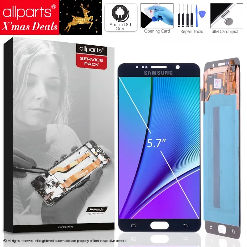 5.7'' Super AMOLED Оригинальный тачскрин дисплей экран для SAMSUNG Galaxy Note 5