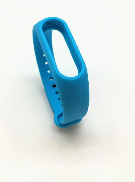 Blue Цветной силиконовый ремешок на запястье, браслет, двойной цвет, сменный ремешок для часов для оригинального mi band 2, Xiaomi mi, ремешок, 2 браслета - Цвет: Blue