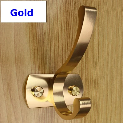 Gold Модные деревенские Эстетическая Одежда Крюк пространство Алюминий пальто Крючки одежда висит один крюк - Цвет: Gold