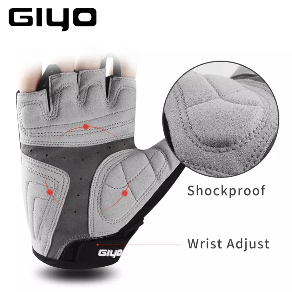 GIYO Cycling Gloves Men Women MTB Road Racing For Bicycle Fishing Running Sport Bike Half Finger guantes ciclismo | Спорт и