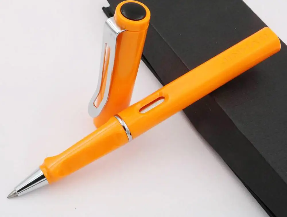 Оранжевый Jinhao599 пластиковая Классическая оранжевая лакированная Ручка-роллер - Цвет: Оранжевый