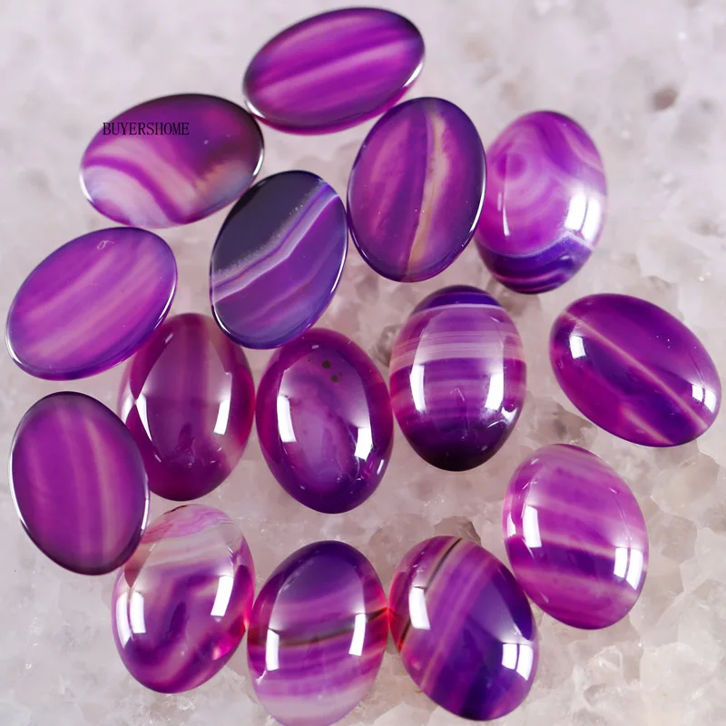 Purple Veins Agate 20x15 мм кабошон овальные бусины из натурального камня разноцветные камни для изготовления ювелирных изделий ожерелье кулон браслет серьги 5 шт. K1500 - Цвет: Purple Veins Agate