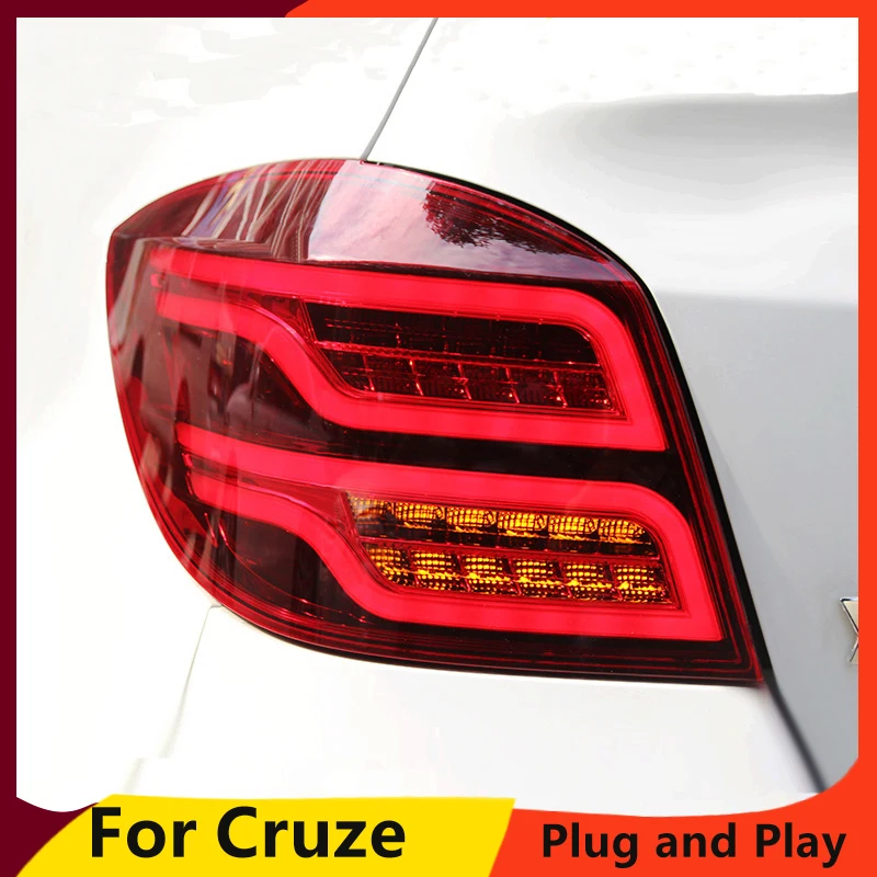 

KOWELL Car Styling for Chevrolet Cruze 2009-2014 taillights LED Tail Lamp rear trunk lamp cover drl+signal+brake+reverse