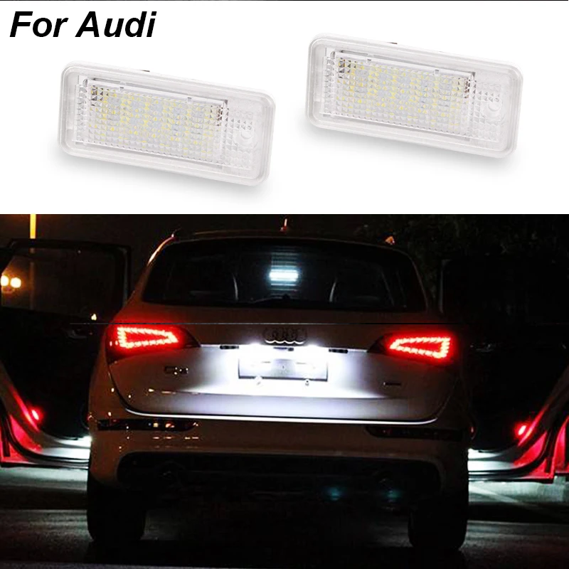 

2pcs For Audi License Plate Light White Led License Plate Light Lamp 12V For Audi A3 S3 A4 S4 B6 B7 A6 C6 S6 A8 S8 RS4 RS6 Q7