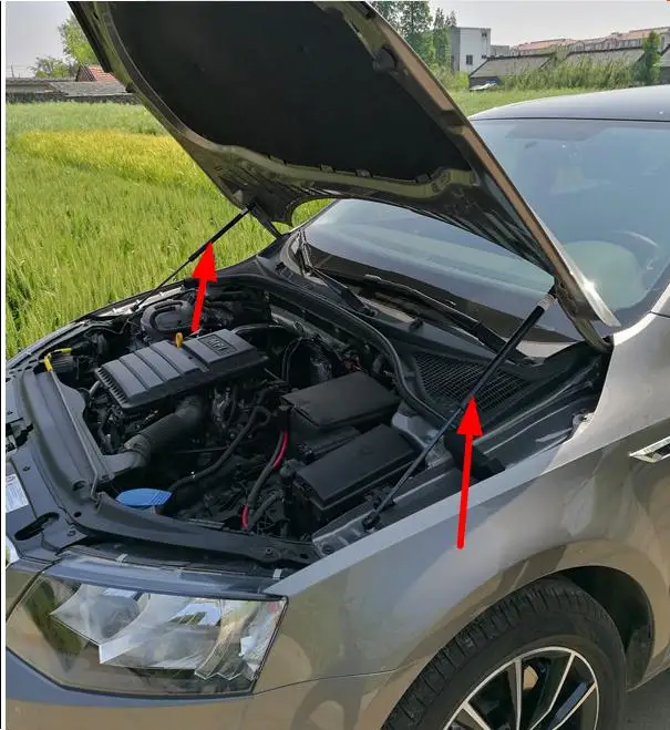 Две стороны авто капота газовые стойки шок Лифт поддерживает для Skoda Octavia a7 2015 2016