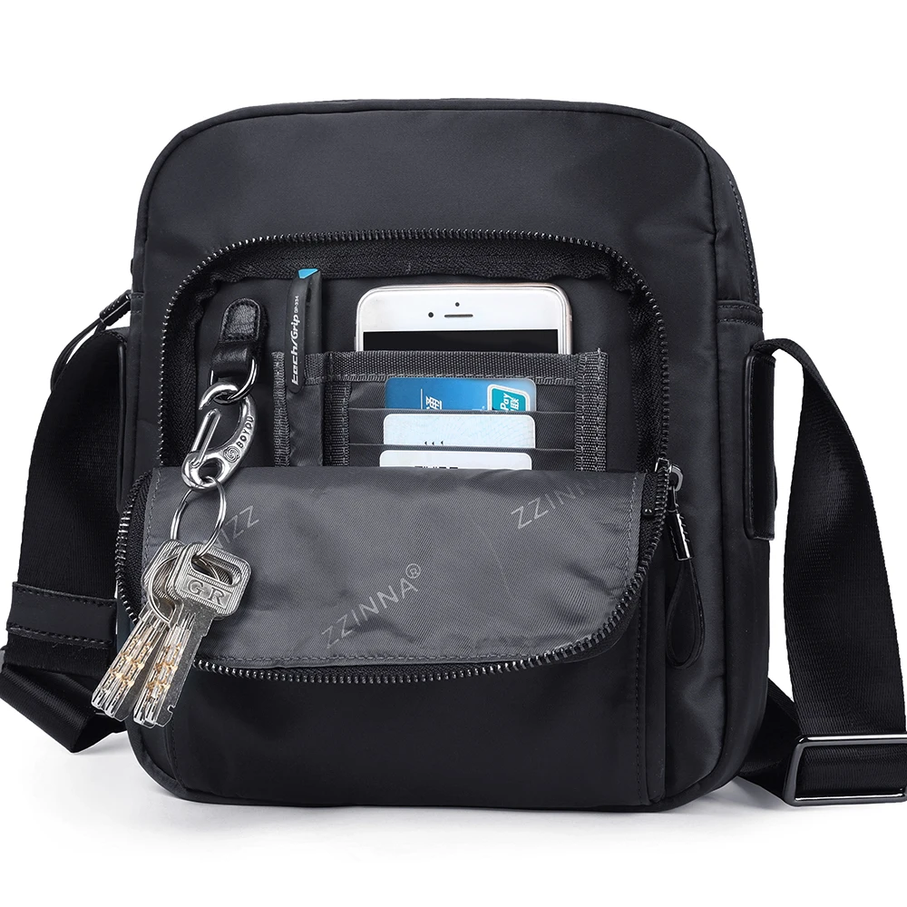 Сумка ZZINNA через плечо для мужчин и женщин деловой дорожный мессенджер на ремне