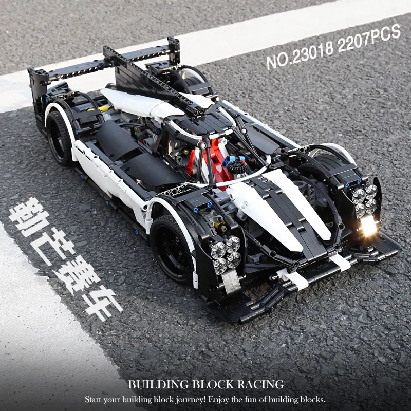 Из Испании DHL 23018 техника автомобиль игрушки MOC-5530 Гибридный супер гоночный автомобиль набор строительных блоков Кирпичи Модель автомобиля рождественские подарки