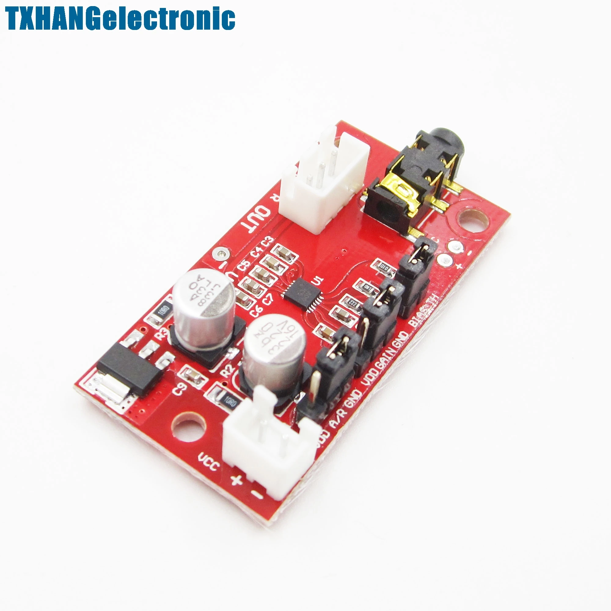 DC 3V-12V MAX9814 электретный микрофон Плата усилителя с Функция AGC + кабели | Электронные