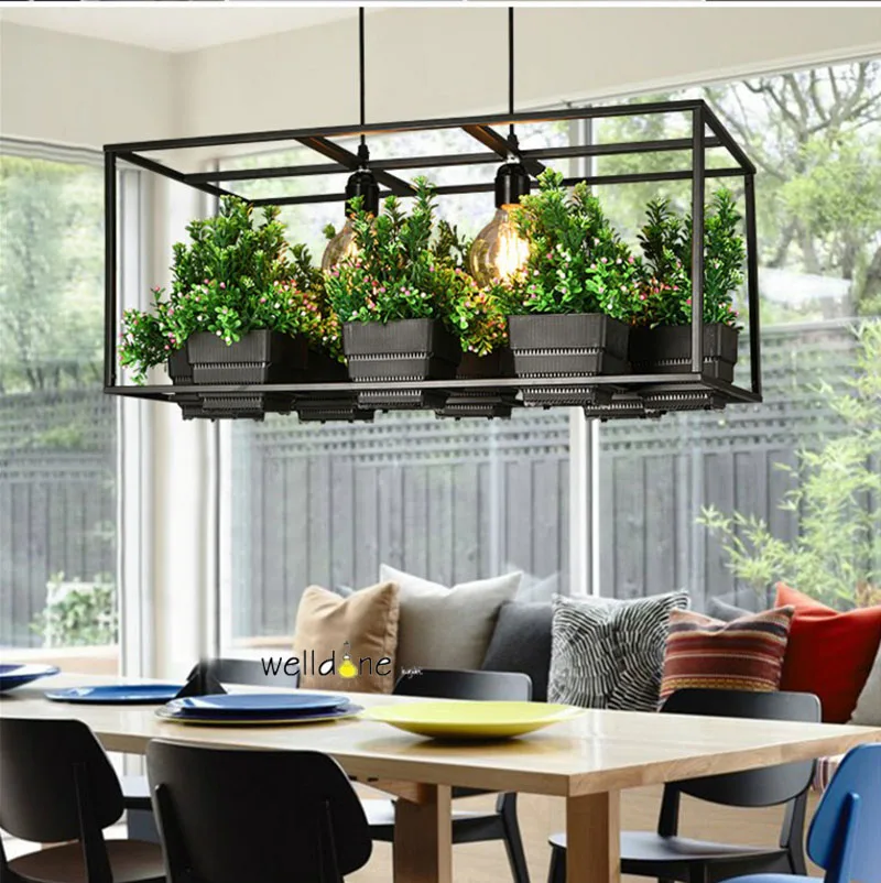 Промышленный подвесной светильник в стиле лофт винтажная лампа 220 В с двумя