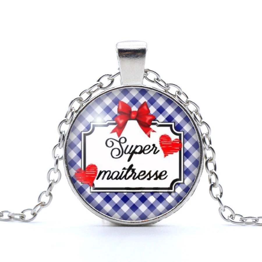 Французский супер Maitresse 25 мм DIY стеклянный кабошонный Купол Подвески для ожерелья