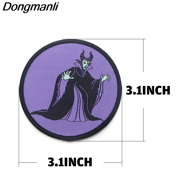 P3600 Dongmanli Maleficent вышитые аниме сшить железо на Аппликации значок для одежды