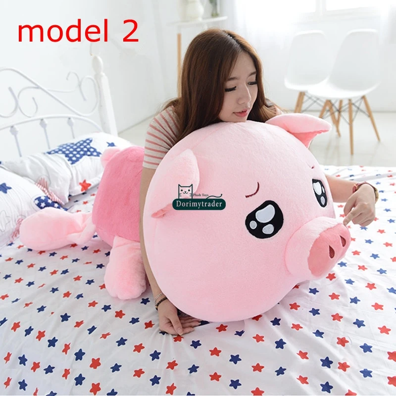 

Dorimytrader 39'' / 100cm Lovely Plush Soft Stuffed Large Cartoon Pig Toy Pillow 2 Models Nice Lover Gift Free Shipping DY60870