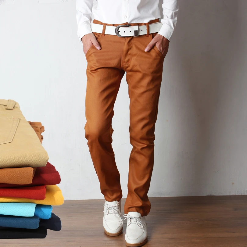 2017 Новое Прибытие мужчины Брюки мужские Slim Fit Повседневные Моды Прямые Узкие