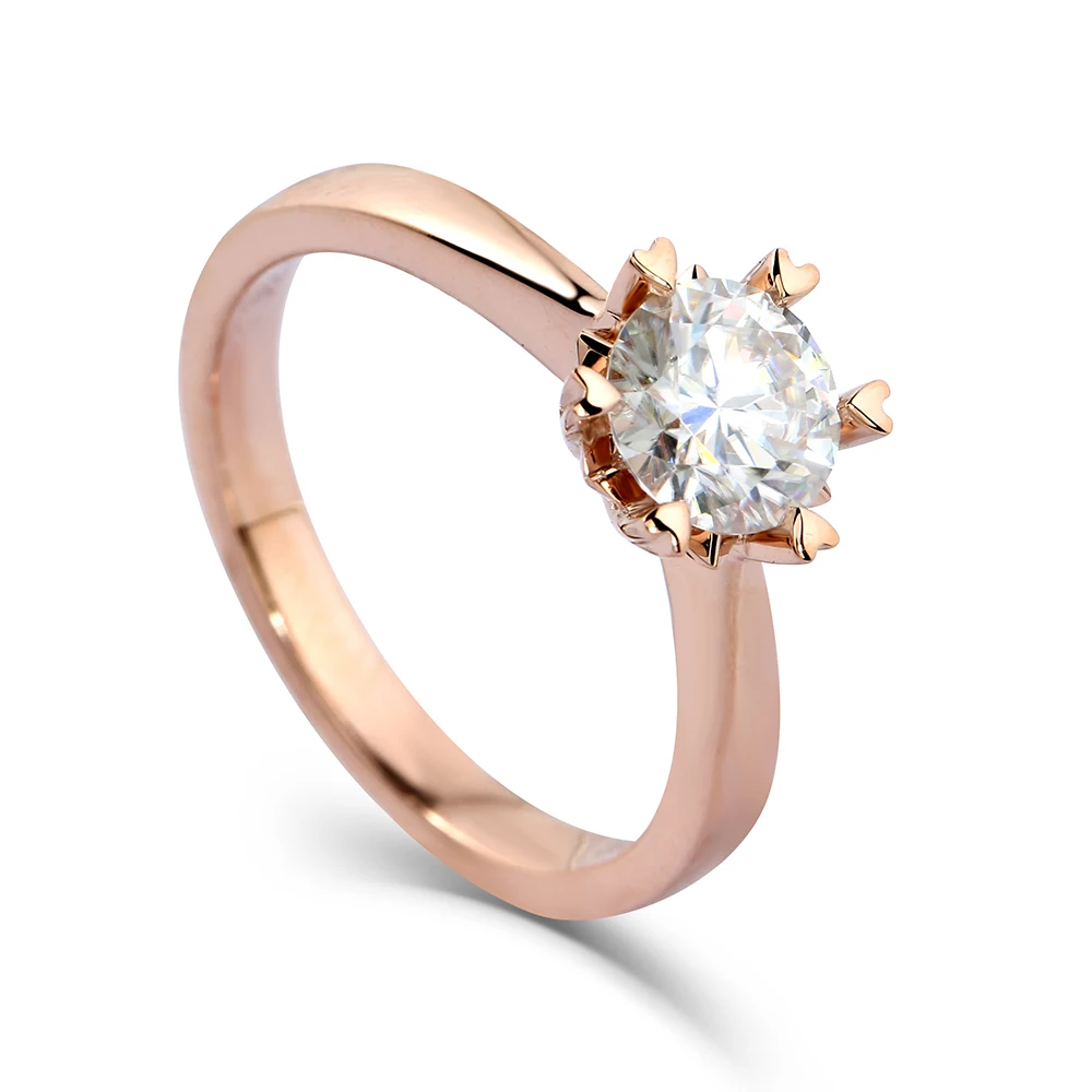 Женское Обручальное кольцо с муассанитом 14 к 1 карат 6 5 мм|jewelry engagement ring|jewelry ringsjewelry