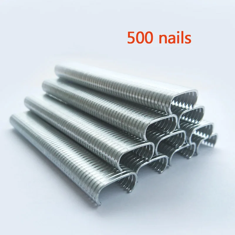 500Pcs C Shape Nails Хог кольцо Plires и C Тип гвоздь животное проволока клетка зажим курица свинья птица клетка для домашних животных установка оборудование инструменты Хог кольцо Plires - Цвет: 500Pcs C Shape Nails