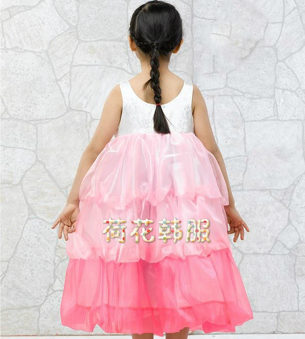 Girls Tutu Dress Princess Flower Girl Wedding Birthday Party Kids Dresses Korea Traditional Hanbok for Children |