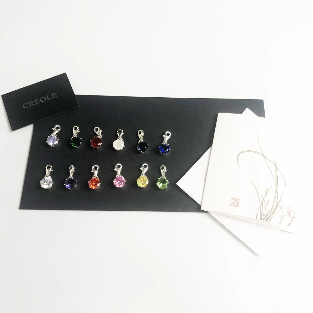 Подвеска с цветными кристаллами Birth Stone лето 2019 новое модное ювелирное изделие из