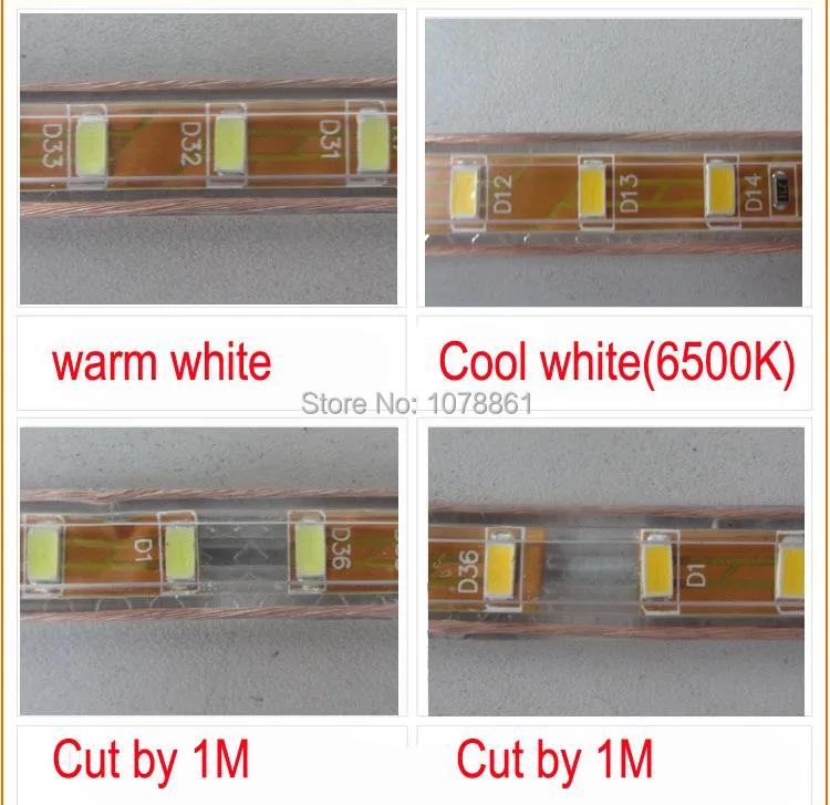 100 м/лот SMD5630 светодиодный полосы света 120 светодиодный s/m Белый/Теплый водонепроницаемые провода с подсветкой 220 v вместо того, чтобы 5050 светодиодный полосы 3528 светодиодный полосы