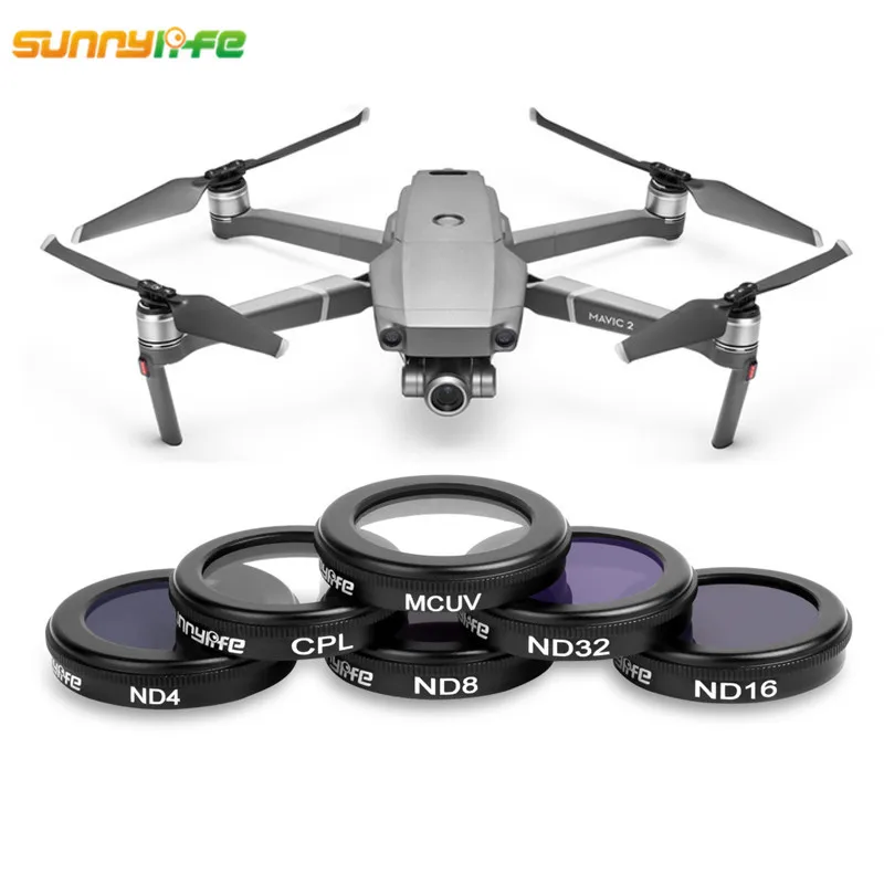 Sunnylife для DJI Mavic 2 аксессуары 4K фильтр объектива камеры MCUV CPL ND4 ND8 ND16 ND32 Zoom