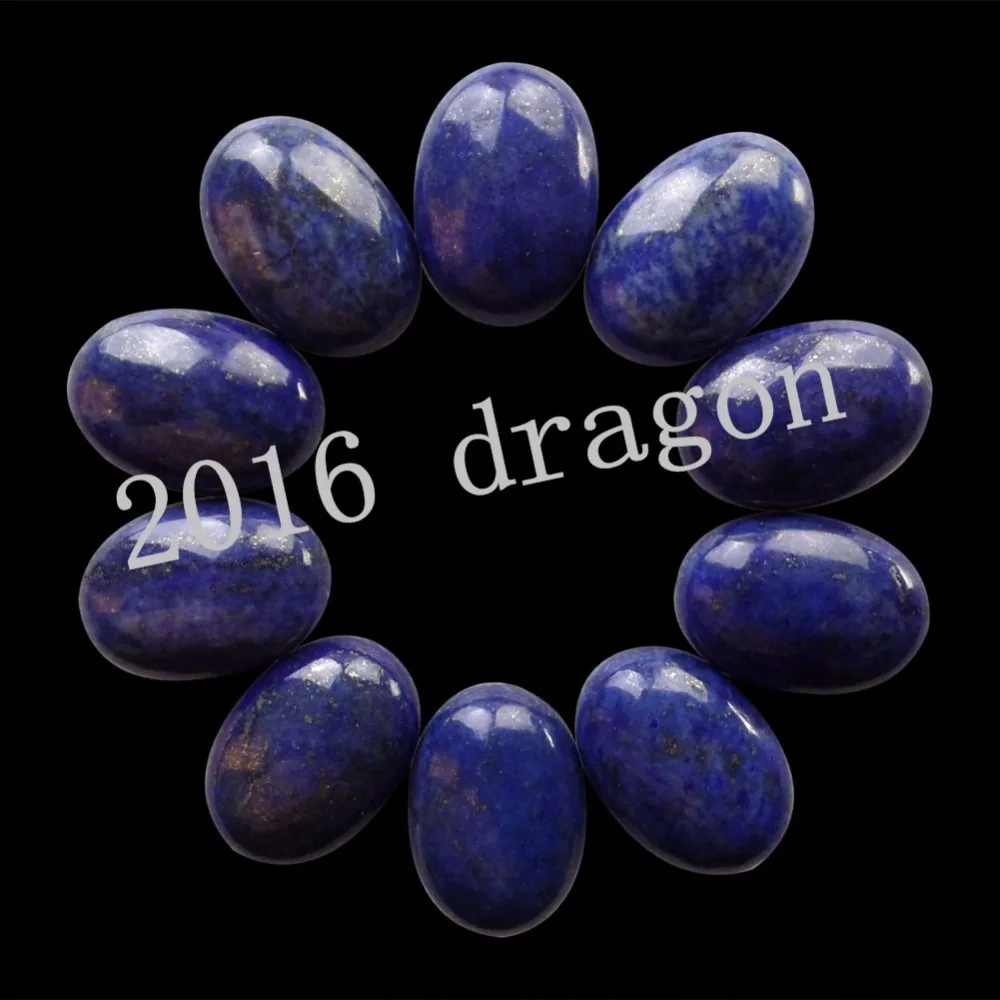 (10 шт./лот) оптовая продажа натуральный Лазурит Овальный Кабошон кабошон 20x15x6 мм