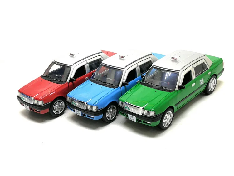 1/32 Toyota Crown HongKong такси литая машина модель такси игрушки со звуковым освещением оттяните назад для детей подарки игрушки
