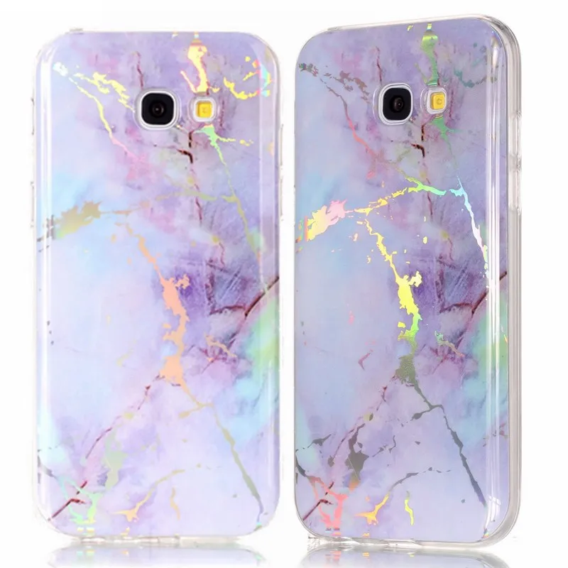 Задняя крышка для samsung A5 2017 телефонные чехлы Coque Galaxy Мрамор Гранит Мягкий