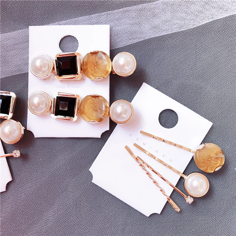 Модные шпильки для волос с жемчугом аксессуары женщин и девочек весенние зажимы