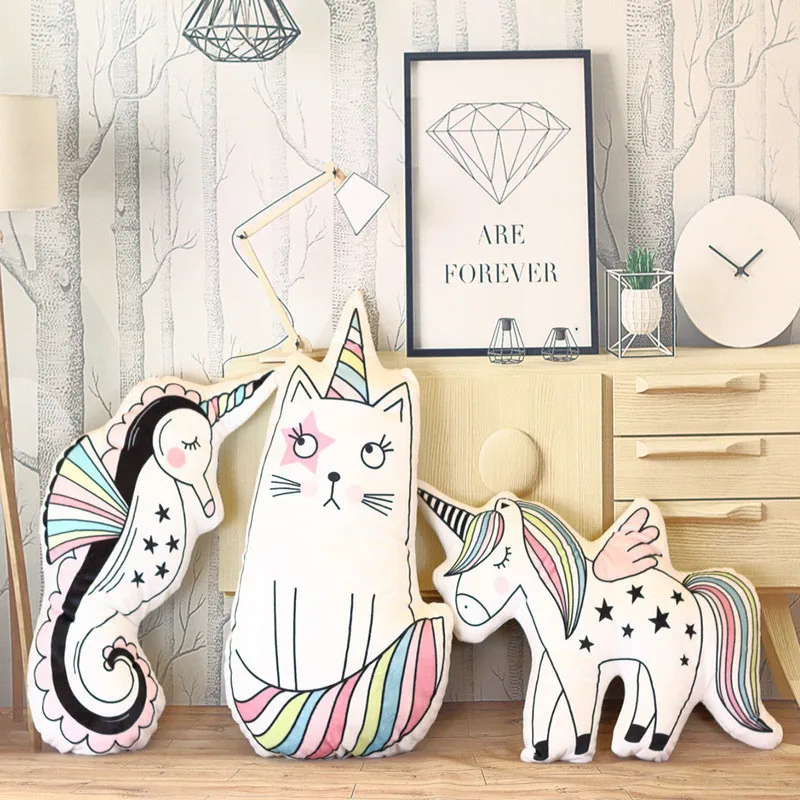 2018 Новый Цвет единорог Seahorse Kitty кошка куклы милый мультфильм Радуга лошадь