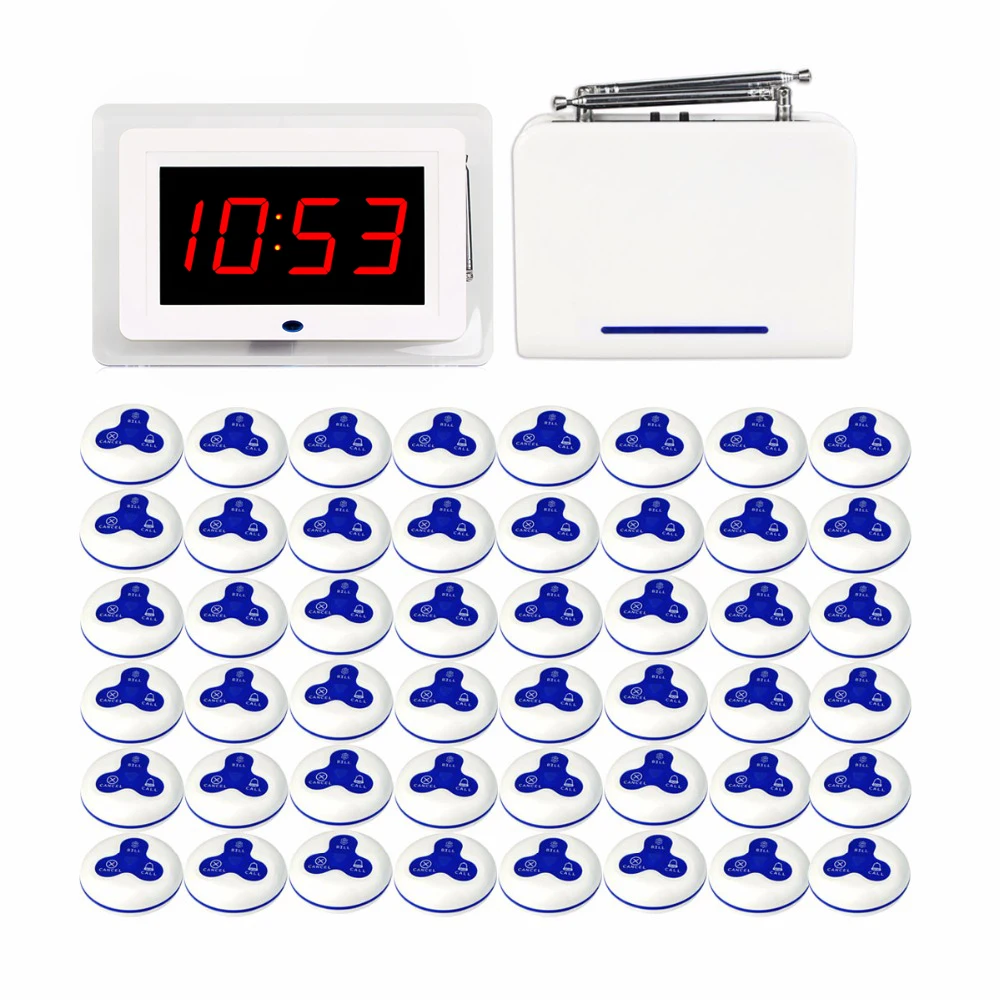 433 МГц Беспроводной Официант медсестры вызова пейджер система приемник хост + 1