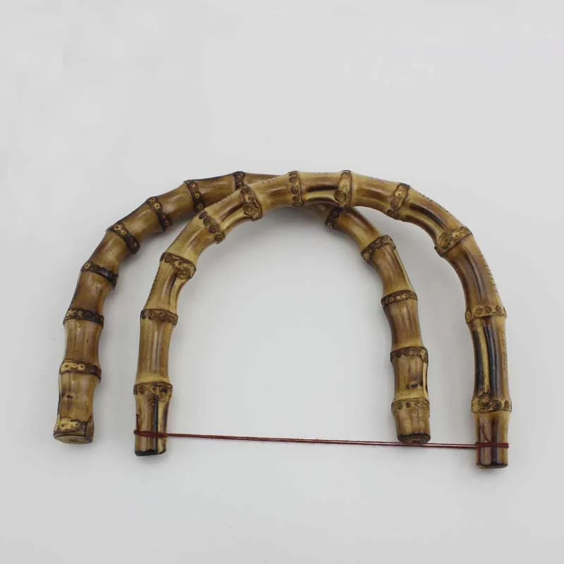 Пряжки 8 шт., или 2 пары = 4 штуки 15,5X13,5 см, настоящая бамбуковая ручка для кошелька, сумки для вязания крючком, дизайнерские вязаные сумки, бамбуковые ручки