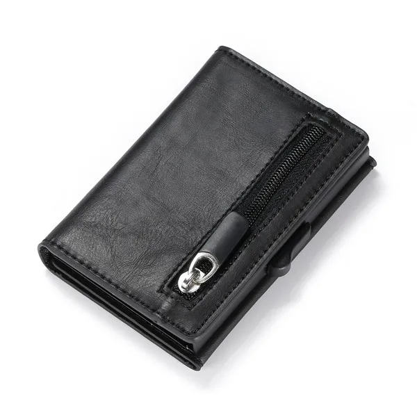 ZOVYVOL RFID блокирующий кошелек для карт, Умный кошелек, винтажный кошелек из искусственной кожи, кошельки для монет, магнитный закрывающийся держатель для карт, повседневная сумка для денег