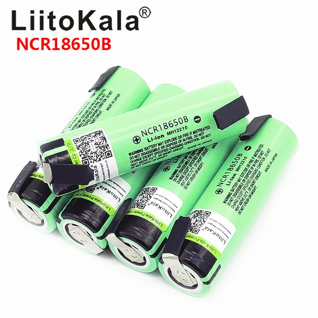 Литий ионный аккумулятор liitokala 18650 3400 мАч 3 7 В NCR18650B для фонарика + никеля