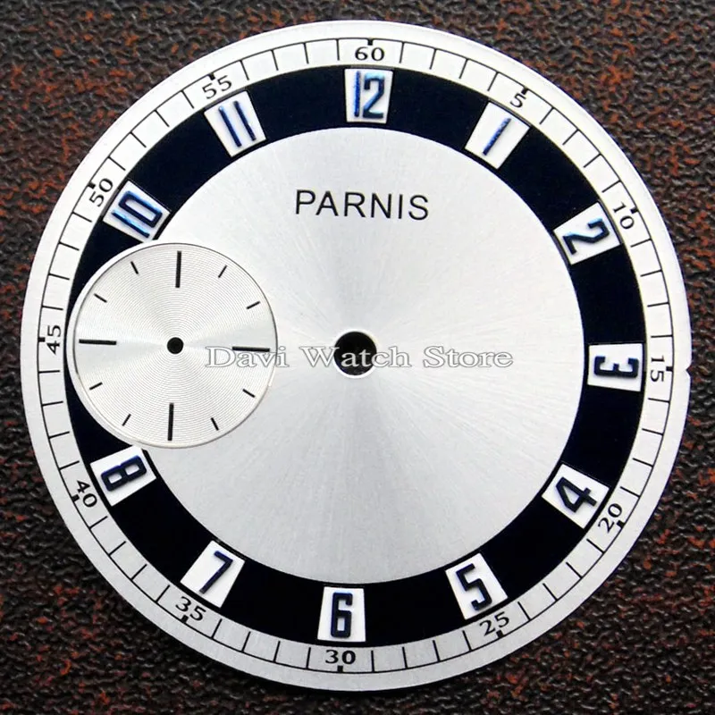 Часы наручные Parnis st36 мужские с белым циферблатом 38 3 мм eta 6497 | Наручные часы