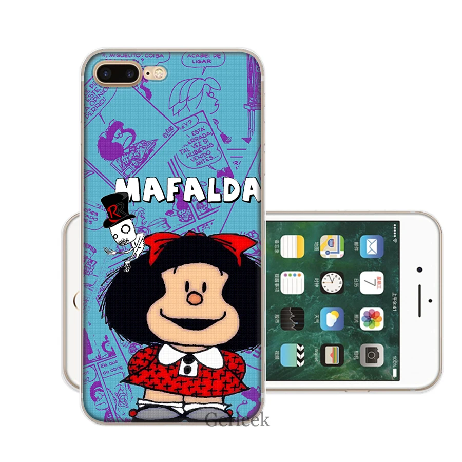 Mafalda DIY красивый чехол для телефона iPhone 7 8 6 6S 5 5S SE 11 Pro XR X XS Max|Чехлы-накладки| |