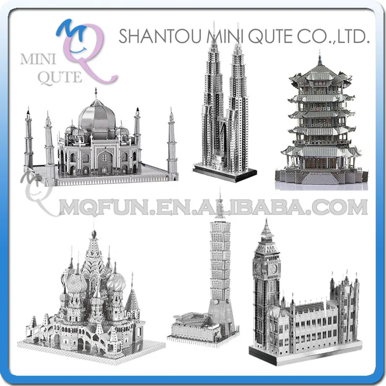 Части Весело мировой архитектуры строительные Металлические Головоломки Делюкс
