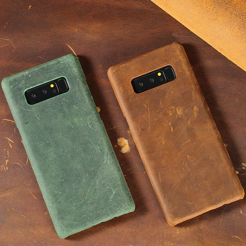 Luxury Leather Phone Case For Samsung Note 8 S6 S7 edge S8 S9 Plus Retro Crazy Horse Skin A3 A5 A7 A8 J5 J7 2017 | Мобильные