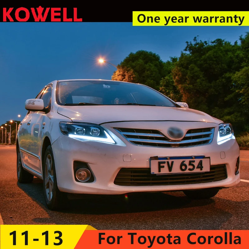 Автомобильный Стайлинг KOWELL фары для Toyota Corolla 2011 2013 СВЕТОДИОДНЫЙ DRL биксеноновый