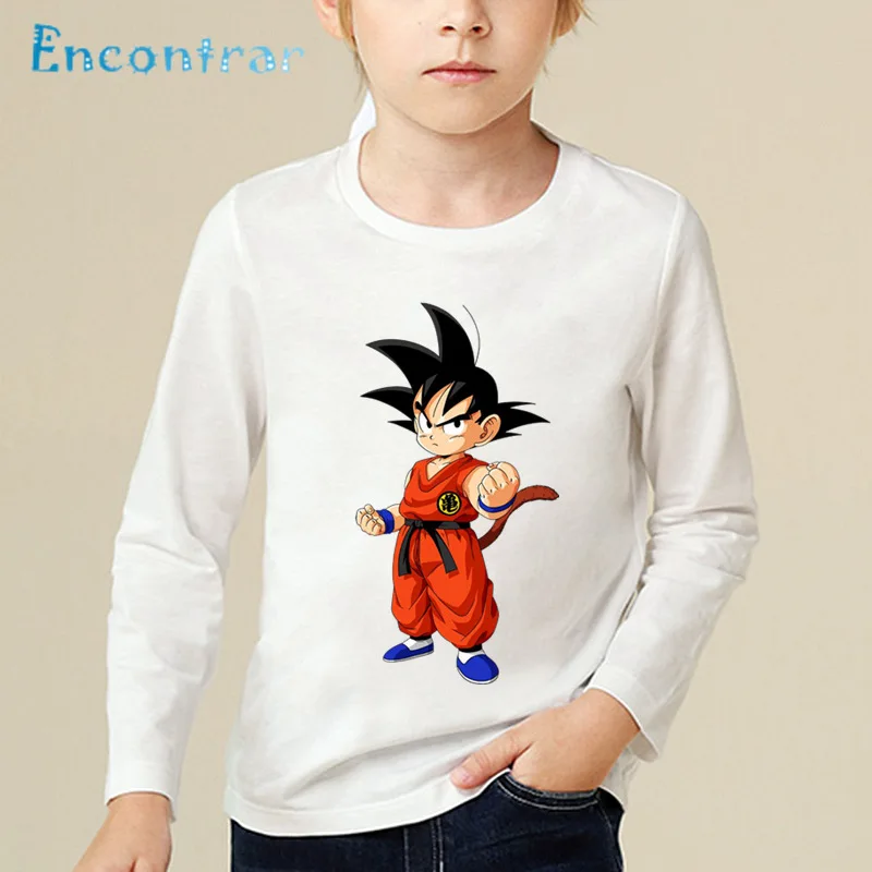 Детская футболка с принтом из мультфильма Маленький Гоку Детские Забавные топы