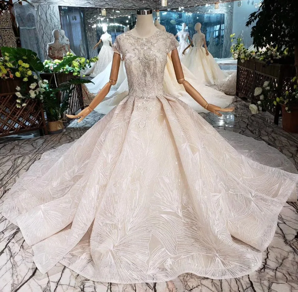 WONDMOND халат de mariée 2019 O бальное платье с круглым вырезом ручной работы свадебные
