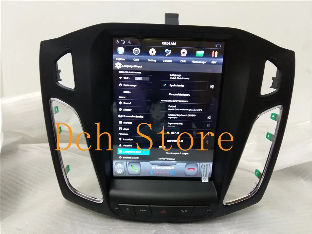 10,4 ''Tesla стиль Android 8,1 автомобильный DVD gps навигация радио плеер для Ford для Focus 2012 2013 PX6 CARPLAY стерео