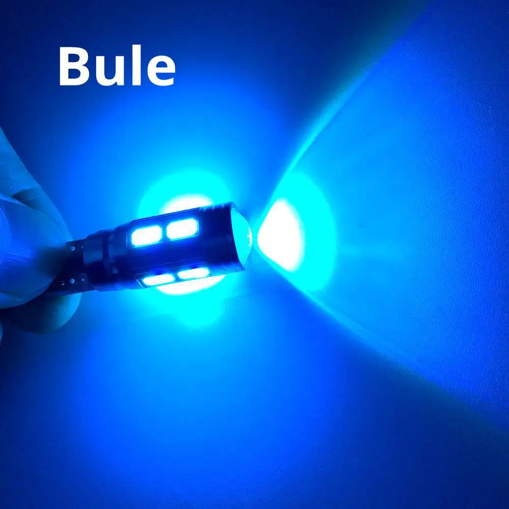 Blue 2X T10 Белый Автомобильный светодиодный светильник Canbus 194 W5W 10SMD 5630 Лампа без ошибок для парковки - Испускаемый цвет: Blue