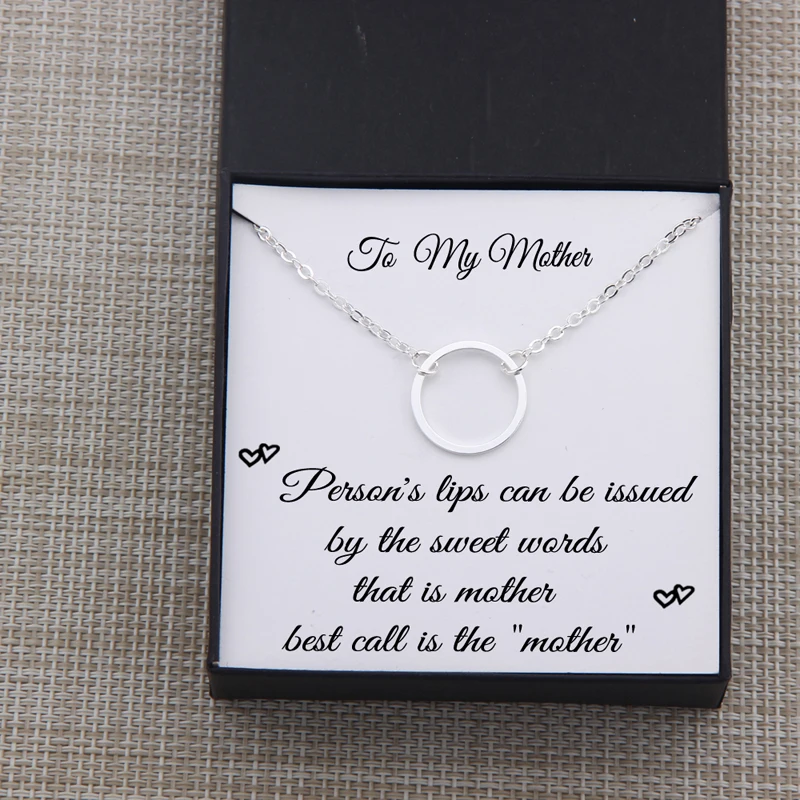 Прекрасный 1 комплект Круглый Кулон Ожерелье для моей матери элегантность и
