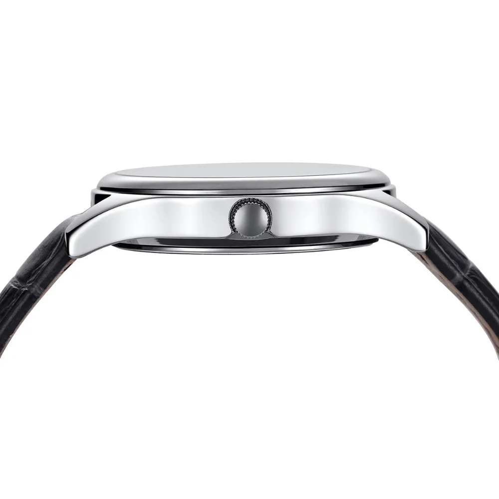 BINLUN Роскошные супер тонкие мужские автоматические кварцевые часы Простой