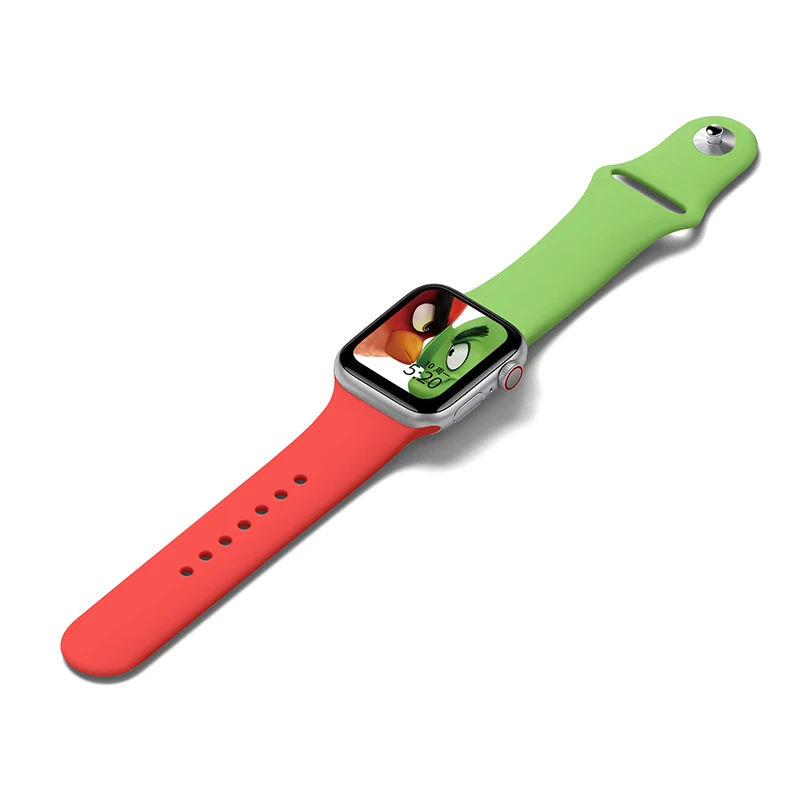 Мягкий силиконовый ремешок для наручных часов Apple Watch, ремешок 42 мм, 38 мм, Версия 44 мм 40 мм два комплекта Diy комбинации наручных часов iwatch серии 4/3/2/1 спортивный ремешок - Цвет: C combination