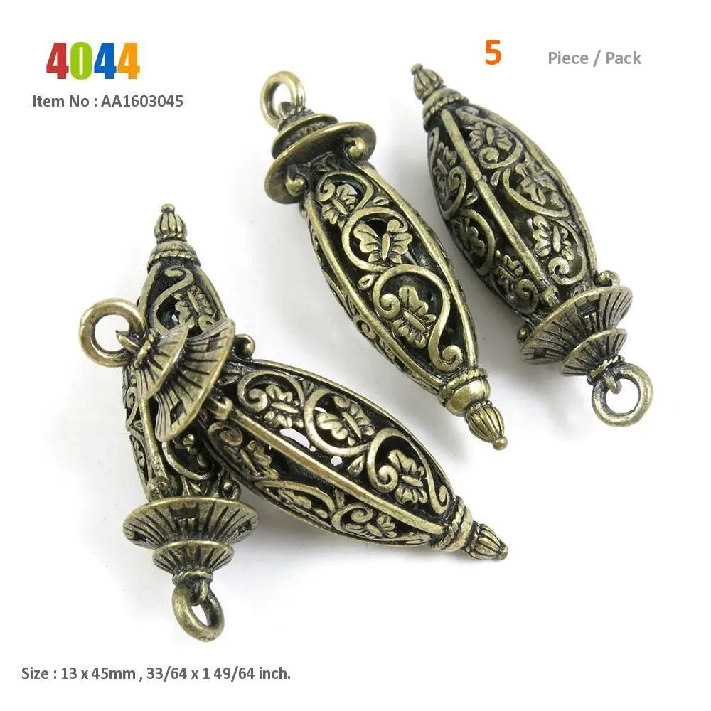 1603045 - 5 PCS Античный бронзовый тон Подвески для изготовления украшений абажур Аладдина, Джина, волшебный уличный фонарь, Ламповые масляные лампы, сарай, фонарь, кулон - Окраска металла: 1603045 - 5 PCS